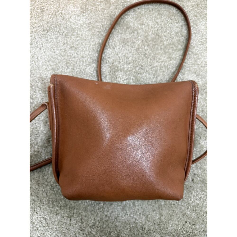 Vintage Coach Quincy British Tan Leather Crossbody Women's Shoulder Bag Purse - Picture 6 of 9